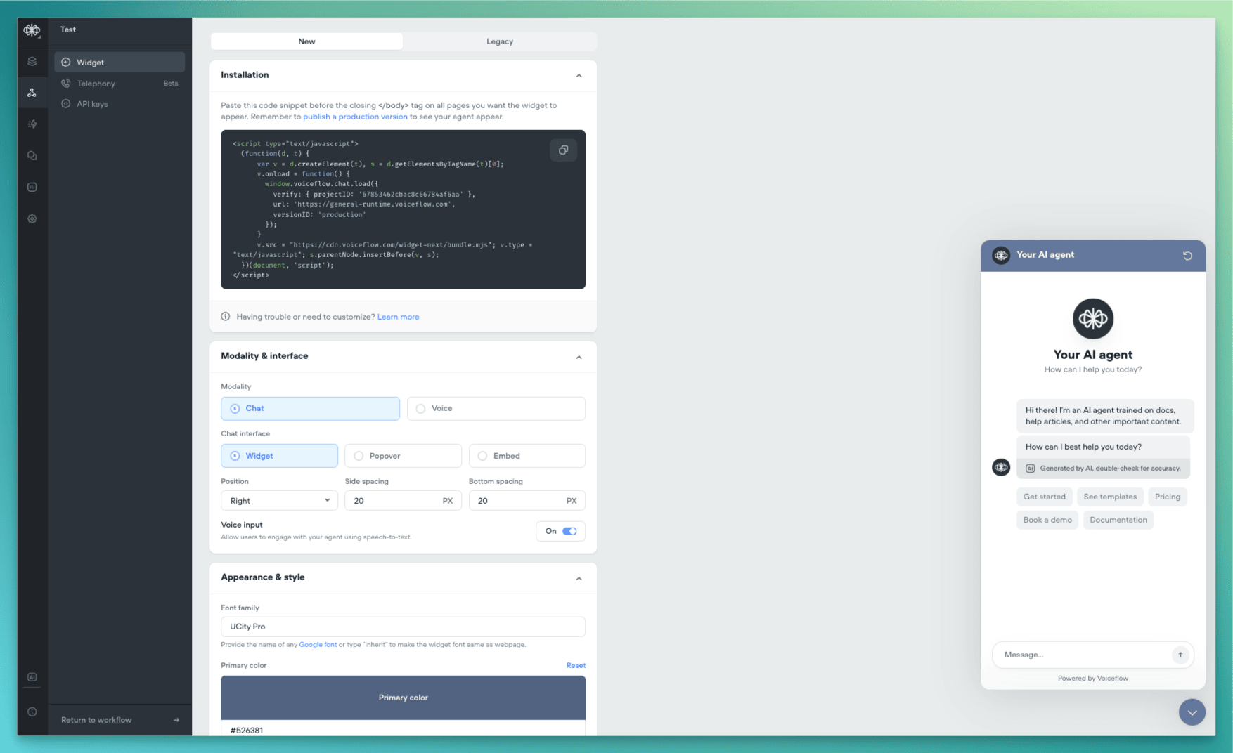 New AI-Native Webchat