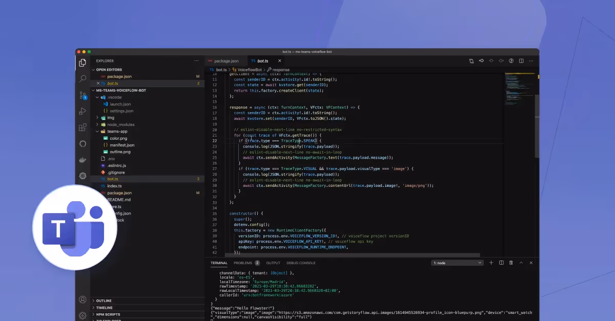 How to build a Microsoft Teams bot with Voiceflow