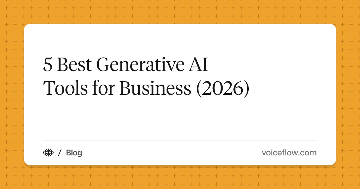 5 Best Generative AI Tools for Business (2026)