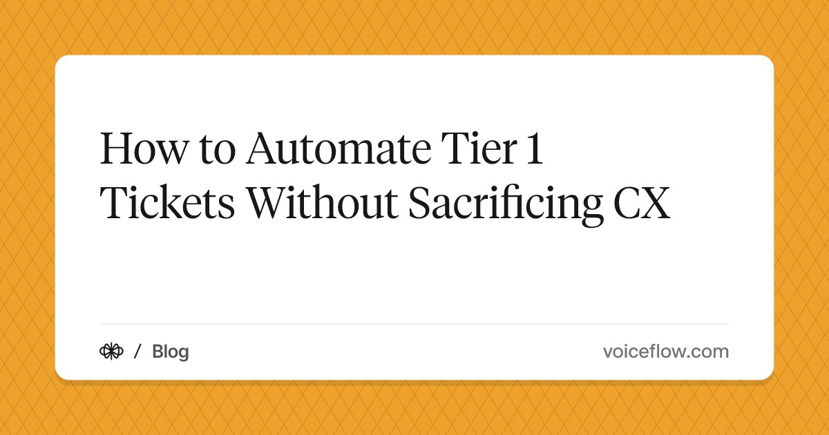 How to Automate Tier 1 Tickets Without Sacrificing CX