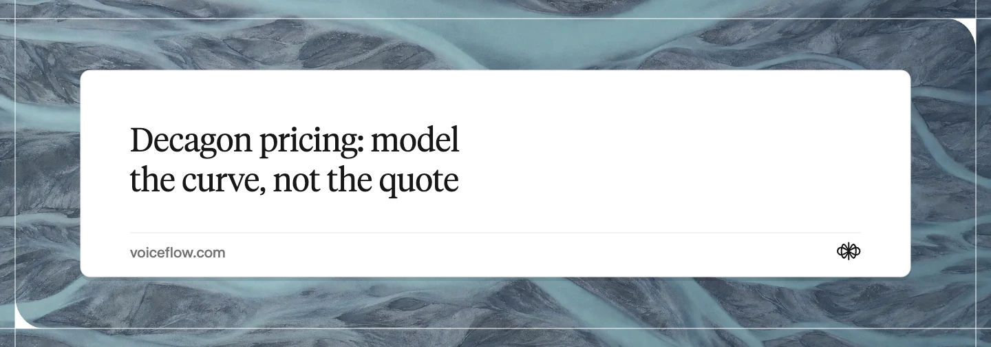 Decagon pricing: model the curve, not the quote