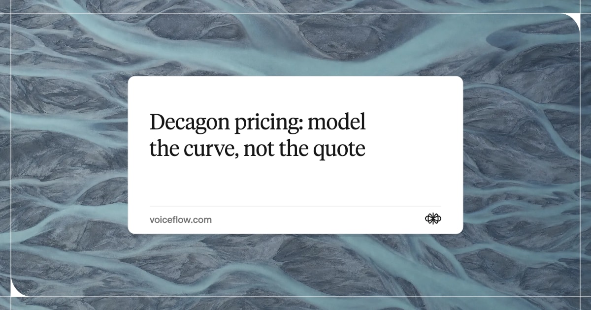 Decagon pricing: model the curve, not the quote
