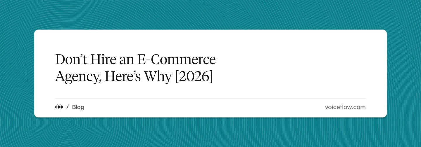 Don’t Hire an E-Commerce Agency, Here’s Why [2026]