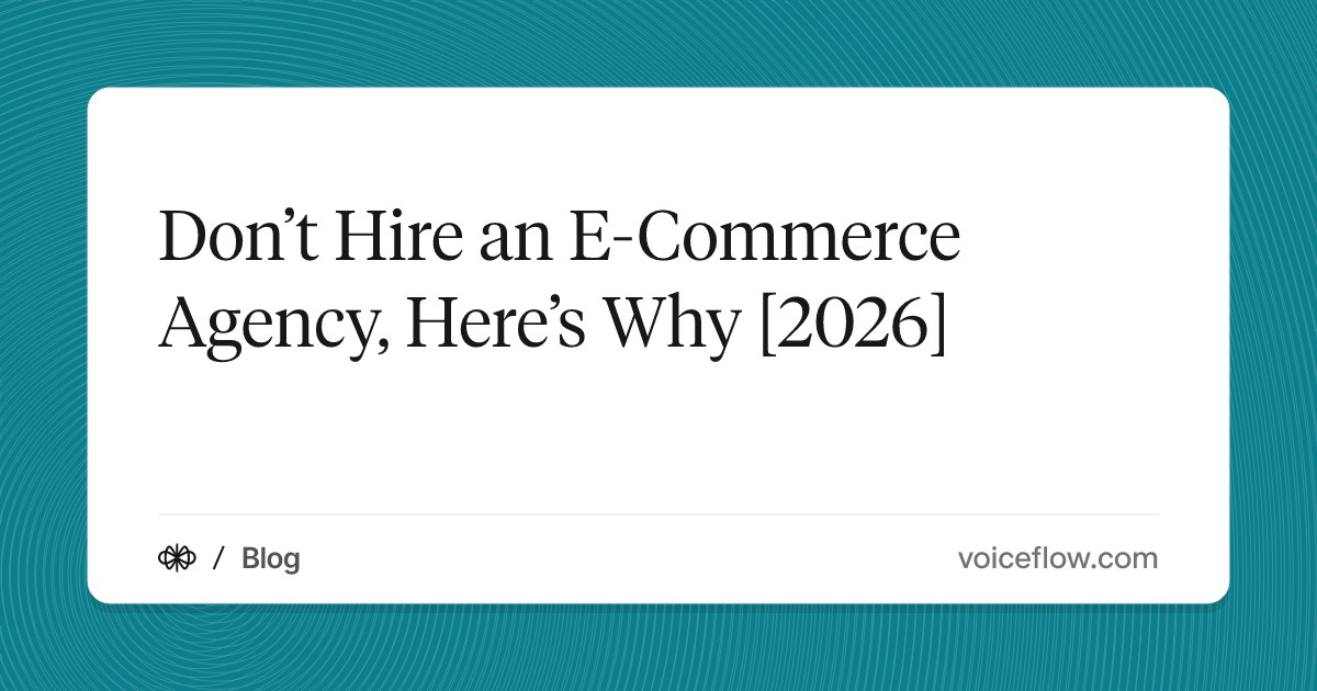 Don’t Hire an E-Commerce Agency, Here’s Why [2026]