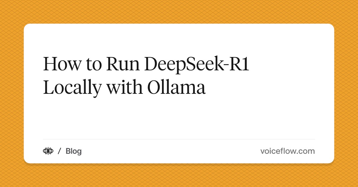 How to Run DeepSeek-R1 Locally with Ollama