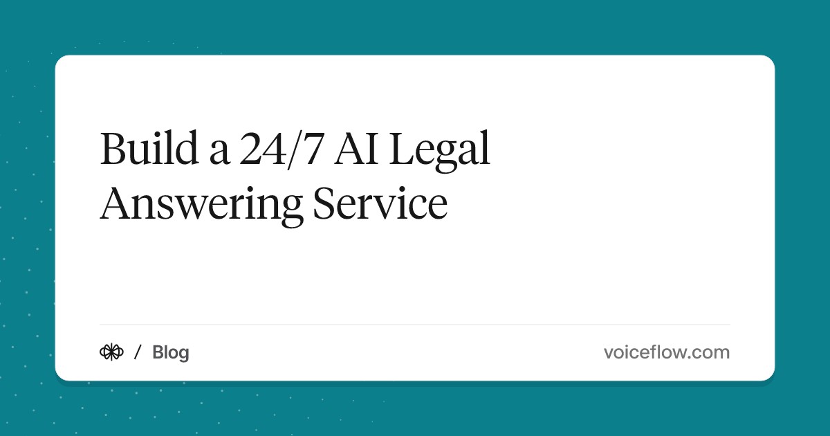 Build a 24/7 AI Legal Answering Service