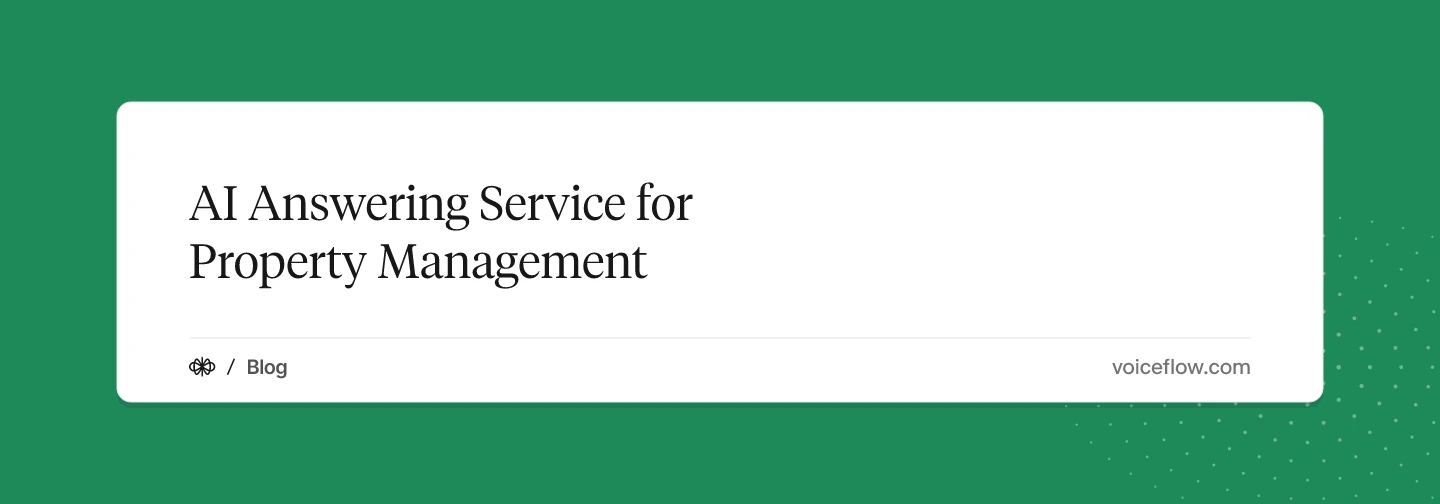 AI Answering Service for Property Management