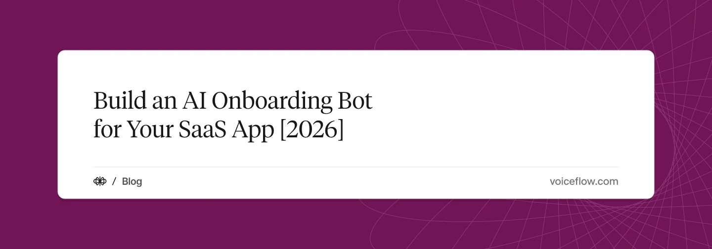 Build an AI Onboarding Bot for Your SaaS App [2026]