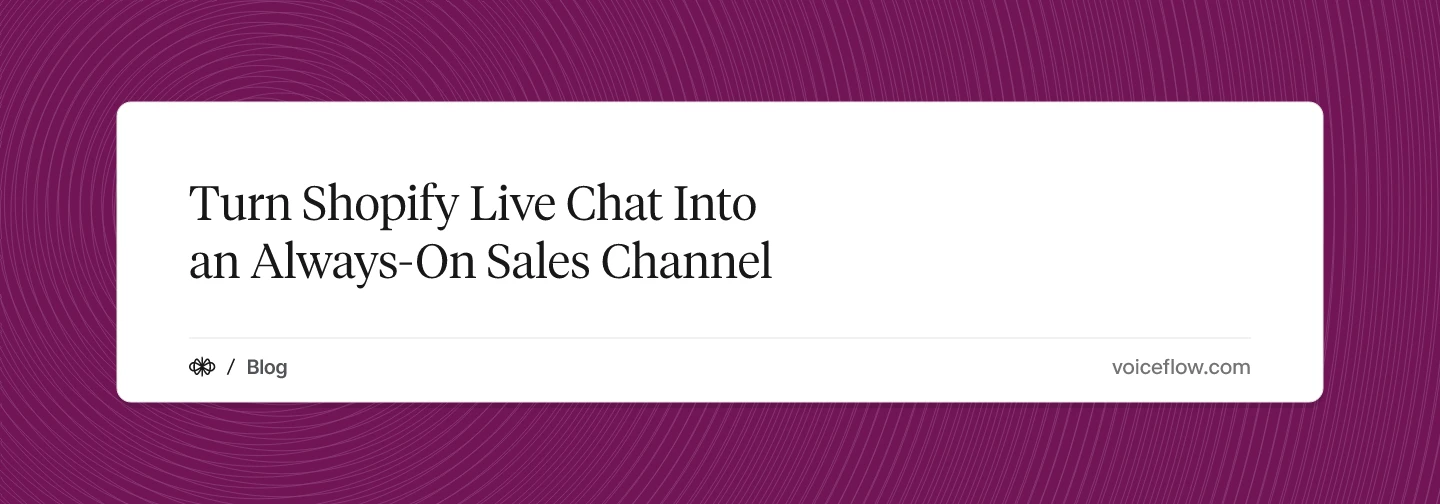 Turn Shopify Live Chat Into an Always-On Sales Channel
