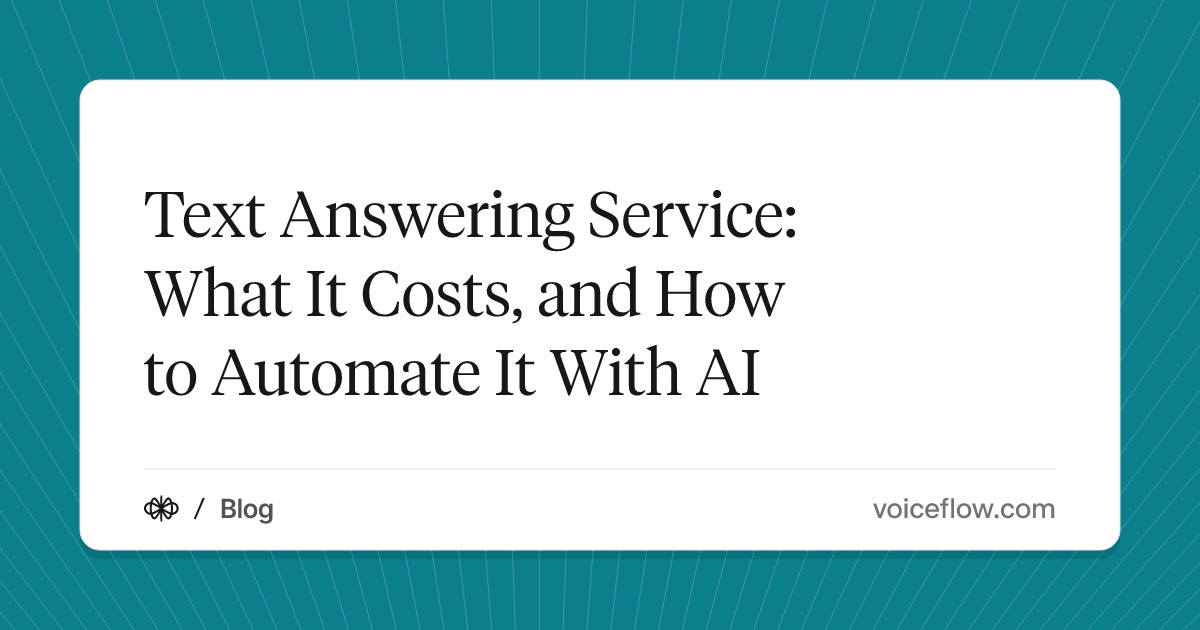 Text Answering Service: What It Costs, and How to Automate It With AI