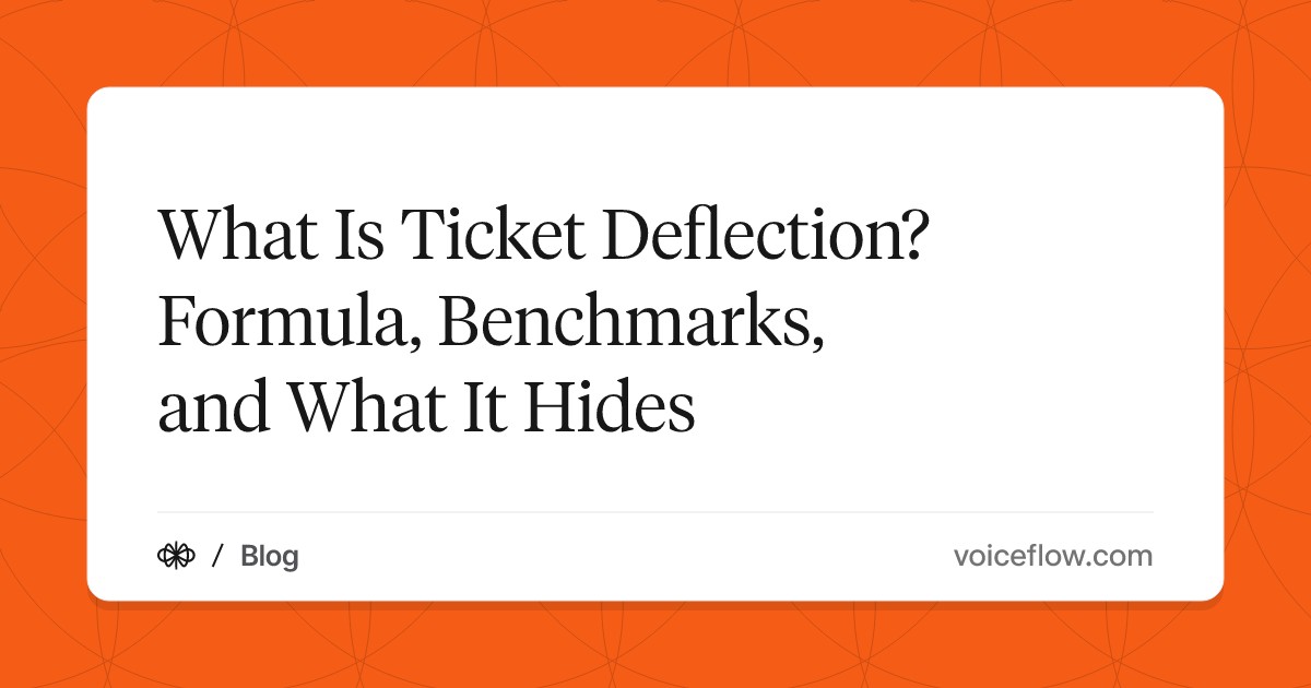 What Is Ticket Deflection? Formula, Benchmarks, and What It Hides